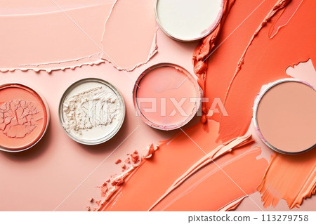 Experience an explosion of color with this artistic presentation of cosmetic beauty 113279758