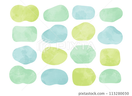 Green watercolor frame 113280030