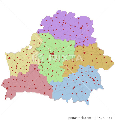 Map of cities in Belarus 113280255