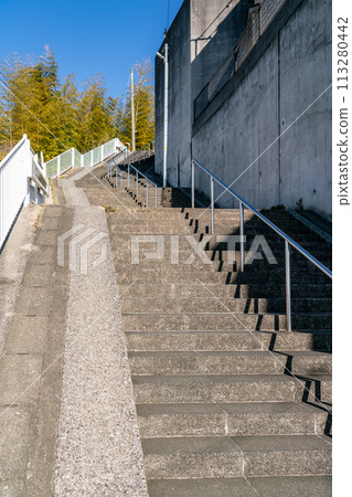 Residential area with a slope 113280442