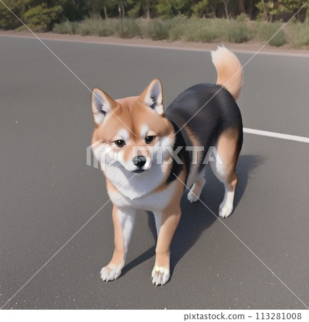 Scenery with Shiba Inu Scenery with Shiba Inu 113281008