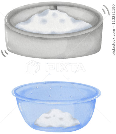 Flour Sifting in Kitchen Classic Baking Flour Sifting in Kitchen Classic Baking 113281190
