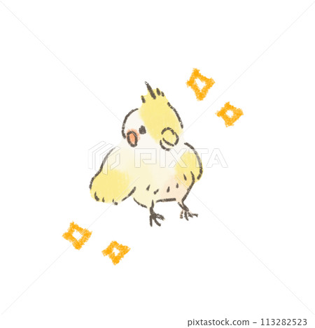 閃閃發光的可愛玄鳳鸚鵡插圖 閃閃發光的可愛玄鳳鸚鵡插圖 113282523