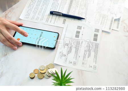 Stressed man shocked with amount to be paid for electricity,financial problem Stressed man shocked with amount to be paid for electricity,financial problem 113282980