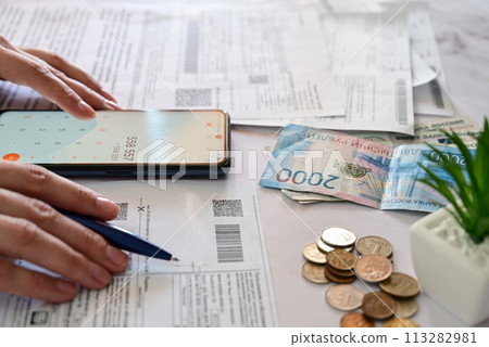 Stressed man shocked with amount to be paid for electricity,financial problem Stressed man shocked with amount to be paid for electricity,financial problem 113282981