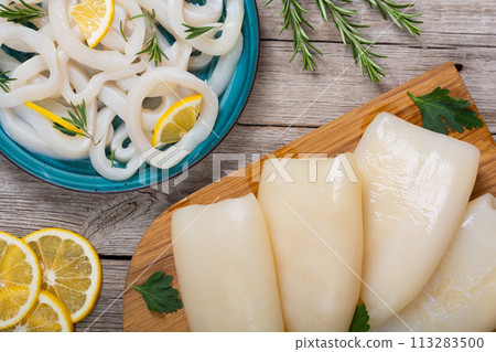 Squid rings and tubes with lemon 113283500