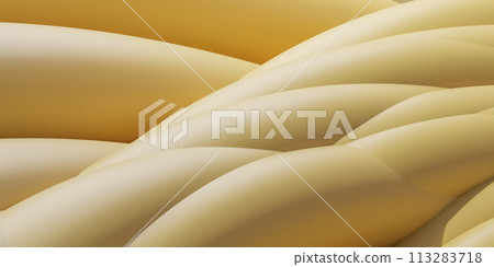 Close-up view of cream-colored twisted fibers against warm background 3d render illustration Close-up view of cream-colored twisted fibers against warm background 3d render illustration 113283718