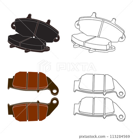 Disc brake lining icon 113284569