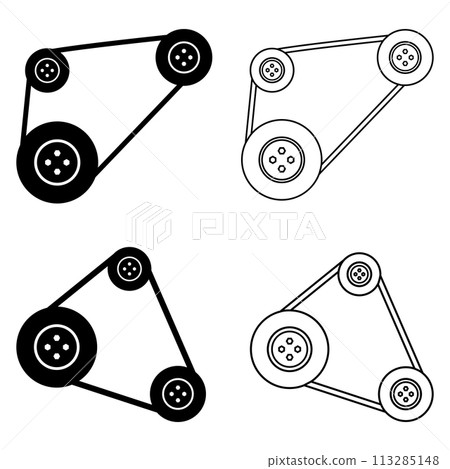 Engine belt icon Engine belt icon 113285148