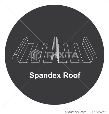 Spandex metal roof icon 113285243