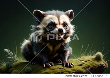 Cute wolverine in the habitat. 113285496