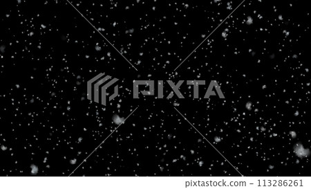 Realistic snowfall overlay, black background - winter, slowly falling snow effect. 3d illustration Realistic snowfall overlay, black background - winter, slowly falling snow effect. 3d illustration 113286261