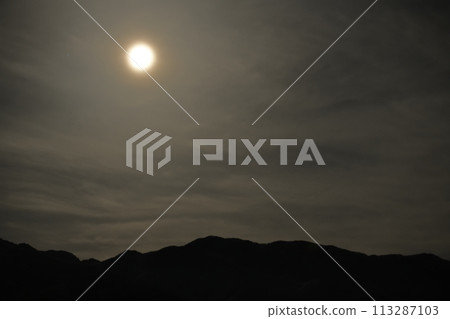 Moon age 13.2: Small moon inclining to the west, hazy moon 113287103