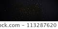 background of abstract glitter lights. gold and black. de focused. banner 113287620