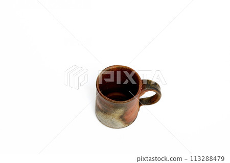 Bizen ware empty coffee cup Bizen ware empty coffee cup 113288479