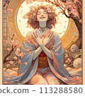 Gratitude, woman meditating 113288580