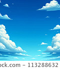 簡單的藍天背景 113288632