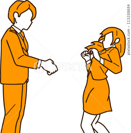 商人被拒絕握手的插圖 113288684