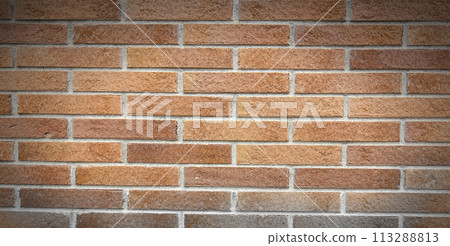 Background of old vintage brick wall. Background and texture Background of old vintage brick wall. Background and texture 113288813