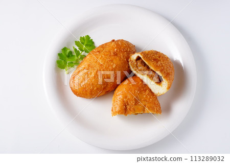 Curry bread side dish bread 113289032