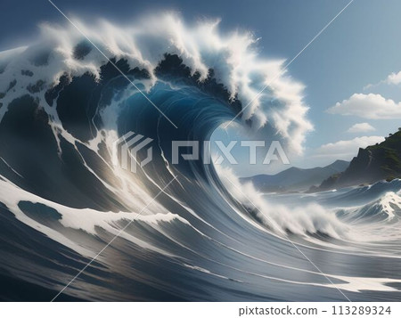 Sunlight reflecting off the sea Sunlight reflecting off the sea 113289324