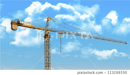 New crane on the blue sky background 113289330