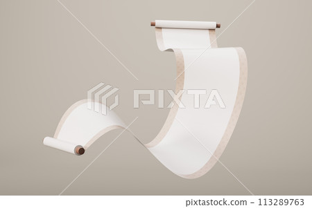 Blank Chinese ancient reel banner, 3d rendering. 113289763