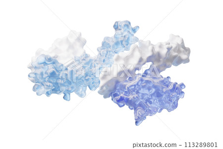Protein structure with biological concept, 3d rendering. Protein structure with biological concept, 3d rendering. 113289801