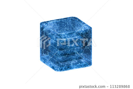 Cloud computing and server with blue structure lines, 3d rendering. Cloud computing and server with blue structure lines, 3d rendering. 113289868