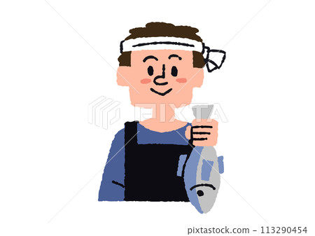 Fishmonger illustration Fishmonger illustration 113290454