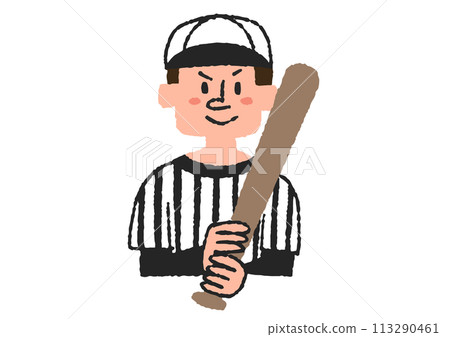 Professional baseball player illustration 113290461