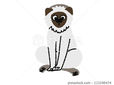 白猴插畫 113290474