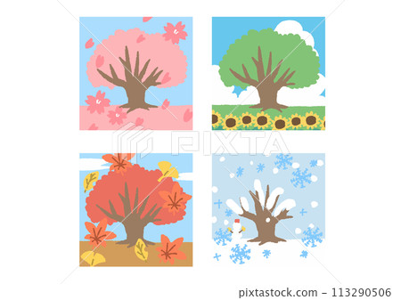 四季風景插圖集 113290506