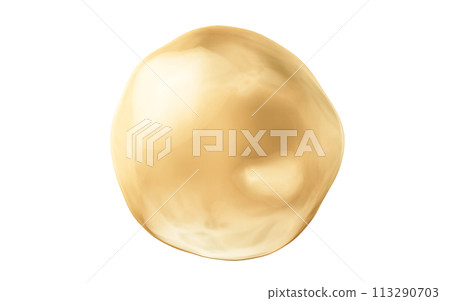 Isolated golden soft liquid bubble, 3d rendering. Isolated golden soft liquid bubble, 3d rendering. 113290703