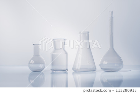 Chemical instruments with biotechnology concept, 3d rendering. 113290915