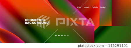 Minimal geometric web site page template design. Vector Illustration For Wallpaper, Banner, Background, Card, Book Illustration, landing page Minimal geometric web site page template design. Vector Illustration For Wallpaper, Banner, Background, Card, Book Illustration, landing page 113291191