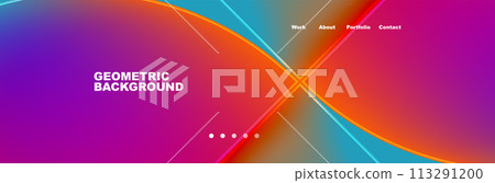 Round triangles and squares web site page template. Vector Illustration For Wallpaper, Banner, Background, Card, Book Illustration, landing page Round triangles and squares web site page template. Vector Illustration For Wallpaper, Banner, Background, Card, Book Illustration, landing page 113291200