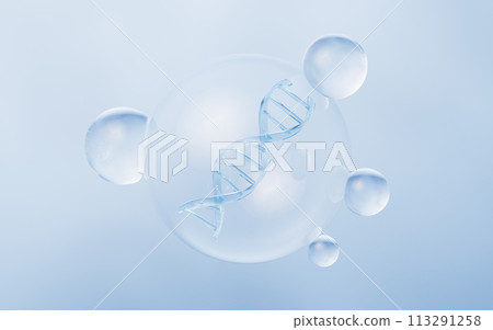 DNA with biology and chemical concept, 3d rendering. 113291258