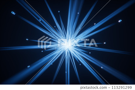 Abstract glowing neon lines background, 3d rendering. Abstract glowing neon lines background, 3d rendering. 113291299