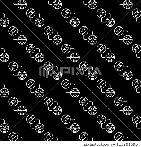 Radiation and Nuclear Energy vector thin line seamless pattern Radiation and Nuclear Energy vector thin line seamless pattern 113291596
