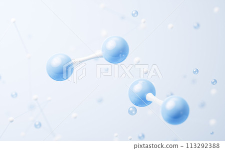Molecule with biology concept background, 3d rendering. Molecule with biology concept background, 3d rendering. 113292388