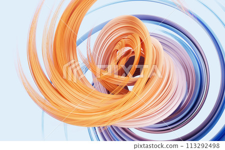 Flowing curve lines background, 3d rendering. 113292498