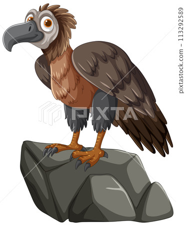 Majestic Vulture Perched on Rocky Outcrop Majestic Vulture Perched on Rocky Outcrop 113292589