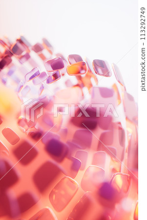 Abstract glass geometry background, 3d rendering. 113292749