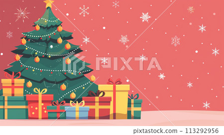 聖誕樹和禮物的例證 113292956