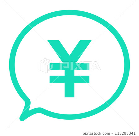 簡單的綠色圓圈標記和語音氣泡 簡單的綠色圓圈標記和語音氣泡 113293341