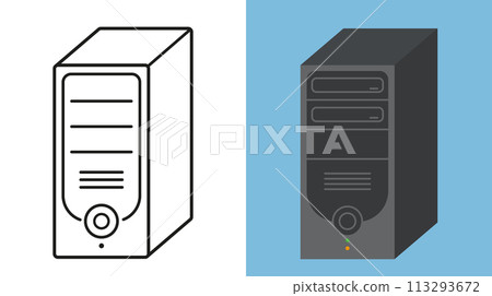 Computer tower or case flat 113293672