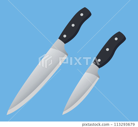 Flat illustration of kitchen knife Flat illustration of kitchen knife 113293679