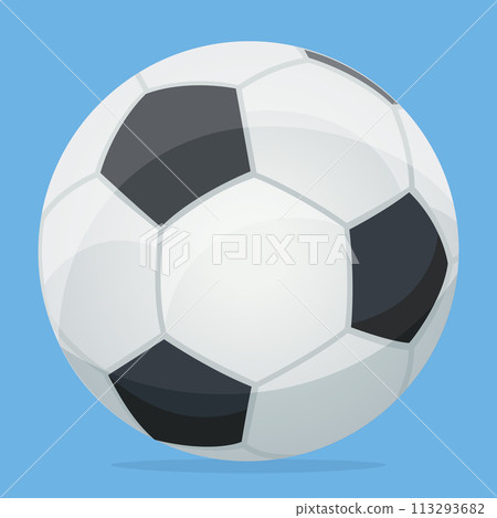 soccer ball flat design isolated soccer ball flat design isolated 113293682