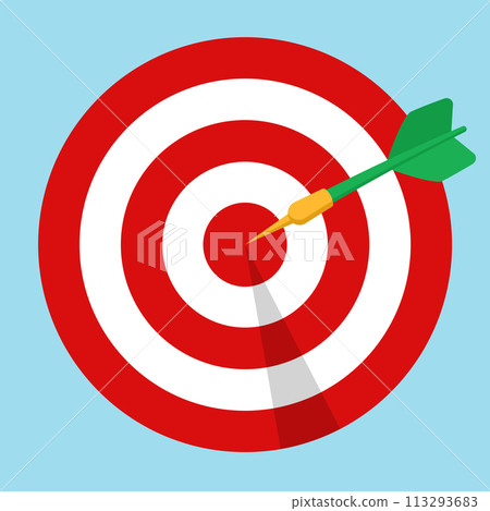 target with dart flat design 113293683